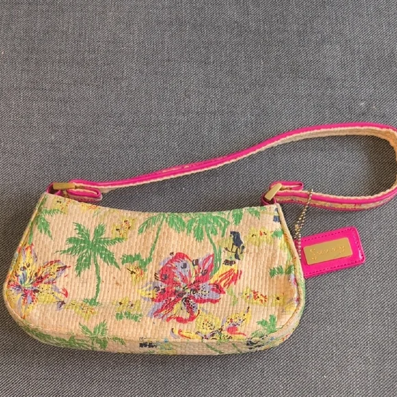 Sunny Pink and Cream Clutch with Floral Accents - Picture 4 of 5